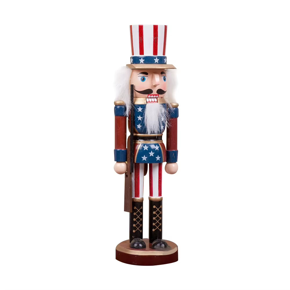 25/35CM Classic American Nutcracker Soldier Wooden Handcraft Nutcracker Puppet Desktop Ornament 2022NEW Year Christmas Gift Doll