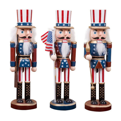 25/35CM Classic American Nutcracker Soldier Wooden Handcraft Nutcracker Puppet Desktop Ornament 2022NEW Year Christmas Gift Doll