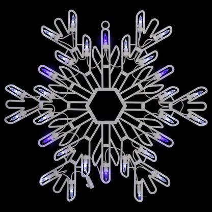 15" LED Lighted Snowflake Christmas Window Silhouette - Pure White/Blue