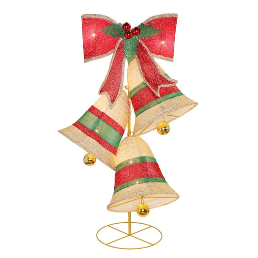 4.5-Ft Lighted Pop up Holiday Bells Decoration