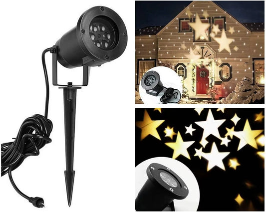 Lightess Christmas Projector Light Star Moving Holiday Decorations Outdoor Indoor Decor LED Landscape Projection Spotlight