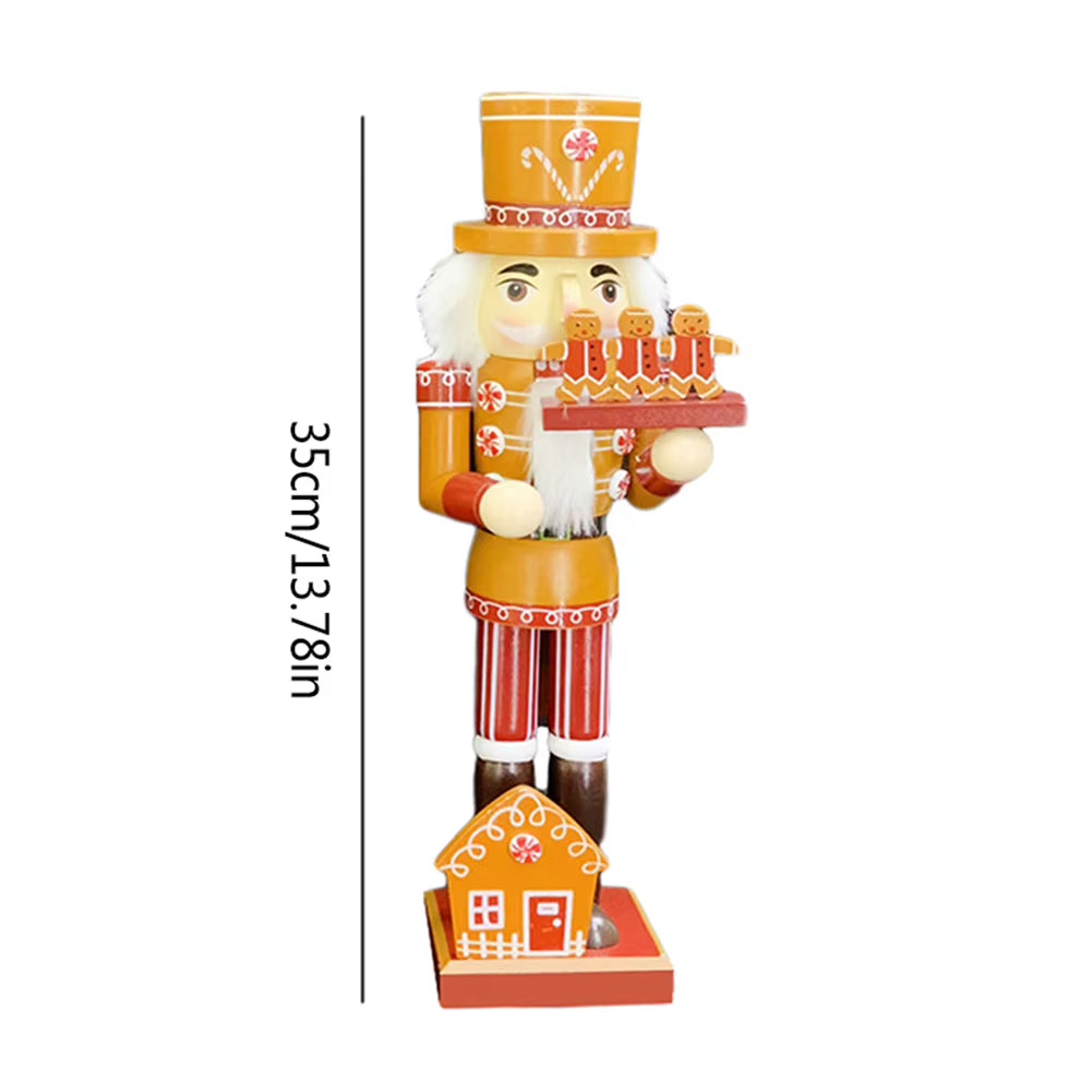 25/35CM Classic American Nutcracker Soldier Wooden Handcraft Nutcracker Puppet Desktop Ornament 2022NEW Year Christmas Gift Doll