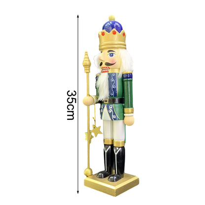 25/35CM Classic American Nutcracker Soldier Wooden Handcraft Nutcracker Puppet Desktop Ornament 2022NEW Year Christmas Gift Doll