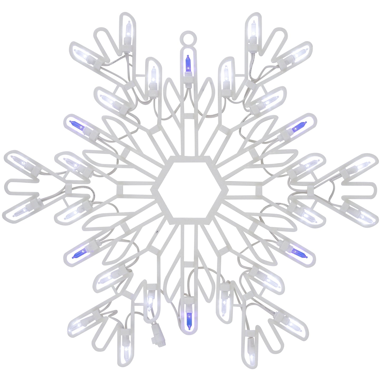 15" LED Lighted Snowflake Christmas Window Silhouette - Pure White/Blue