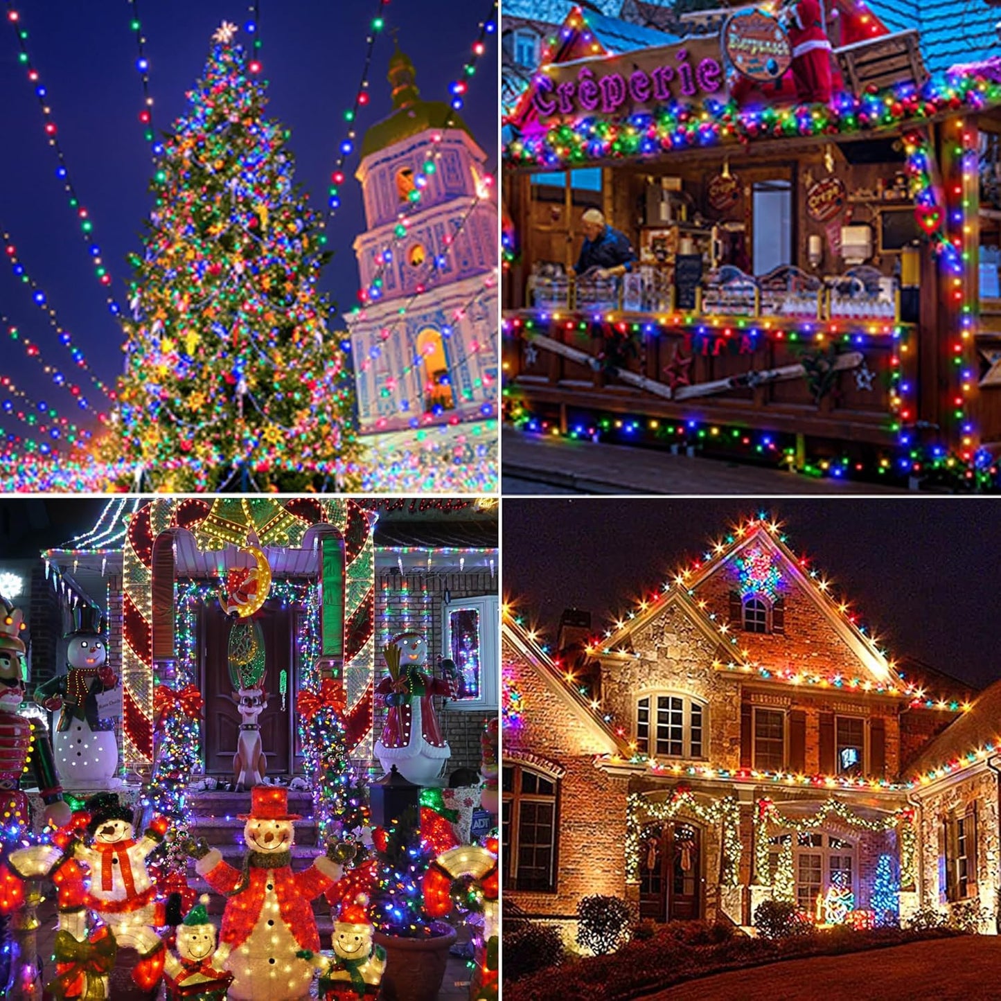 Christmas Lights 100FT 300 LED String Lights with 8 Modes Timer Connectable Waterproof Plug-In Fairy Lights for Home, Garden, Party, Holiday, Tree, Christmas Decorations (Multicolor)