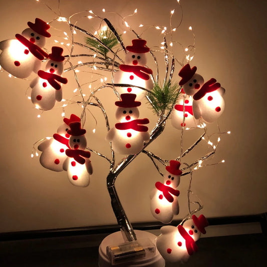 10LED Snowman String Lights Christmas Tree Decor Garland Lights Christmas Ornaments Christmas Decorations Navidad Natal New Year