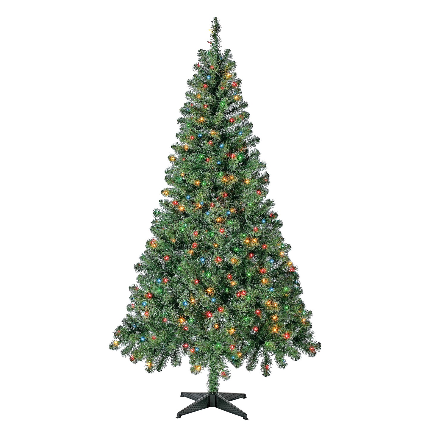 6.5 Ft Pre-Lit Madison Pine Artificial Christmas Tree with 250 Color-Changing LED Lights and Stand, by