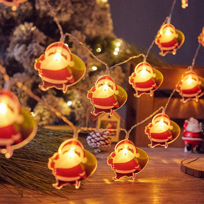 Christmas Tree LED String Light 1.5M 10LED Xmas Hanging Lamp Fairy Light Garland Home Decoration Ornament 2024 New Year Gifts