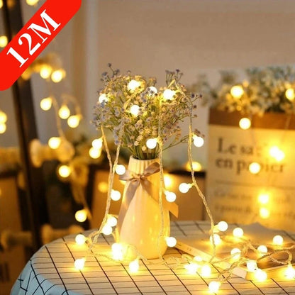 10M Usb/Battery Power Ball LED String Lights Garland Lights Outdoor Lamp Wedding Garden Fairy Lights Christmas Decoration