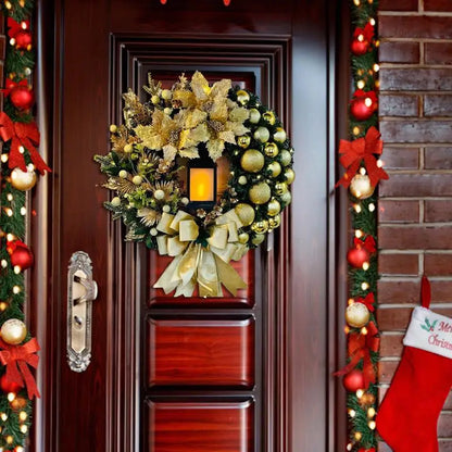 Christmas Wreath Decoration 11.8Inch/30Cm Lighted Decorations Christmas Artificial Wreath Holiday Festival Supplies Front Door