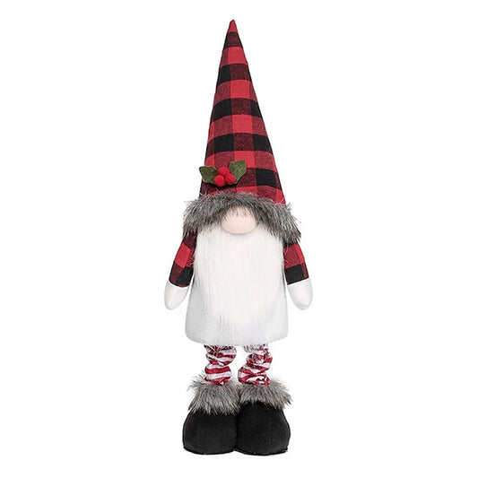 Christmas Retractable Gnome Long Legs Standing Faceless Santa Dolls Forest Man Telescopic Toy Decoration Ornaments Gift Kid