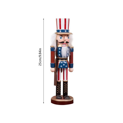 25/35CM Classic American Nutcracker Soldier Wooden Handcraft Nutcracker Puppet Desktop Ornament 2022NEW Year Christmas Gift Doll