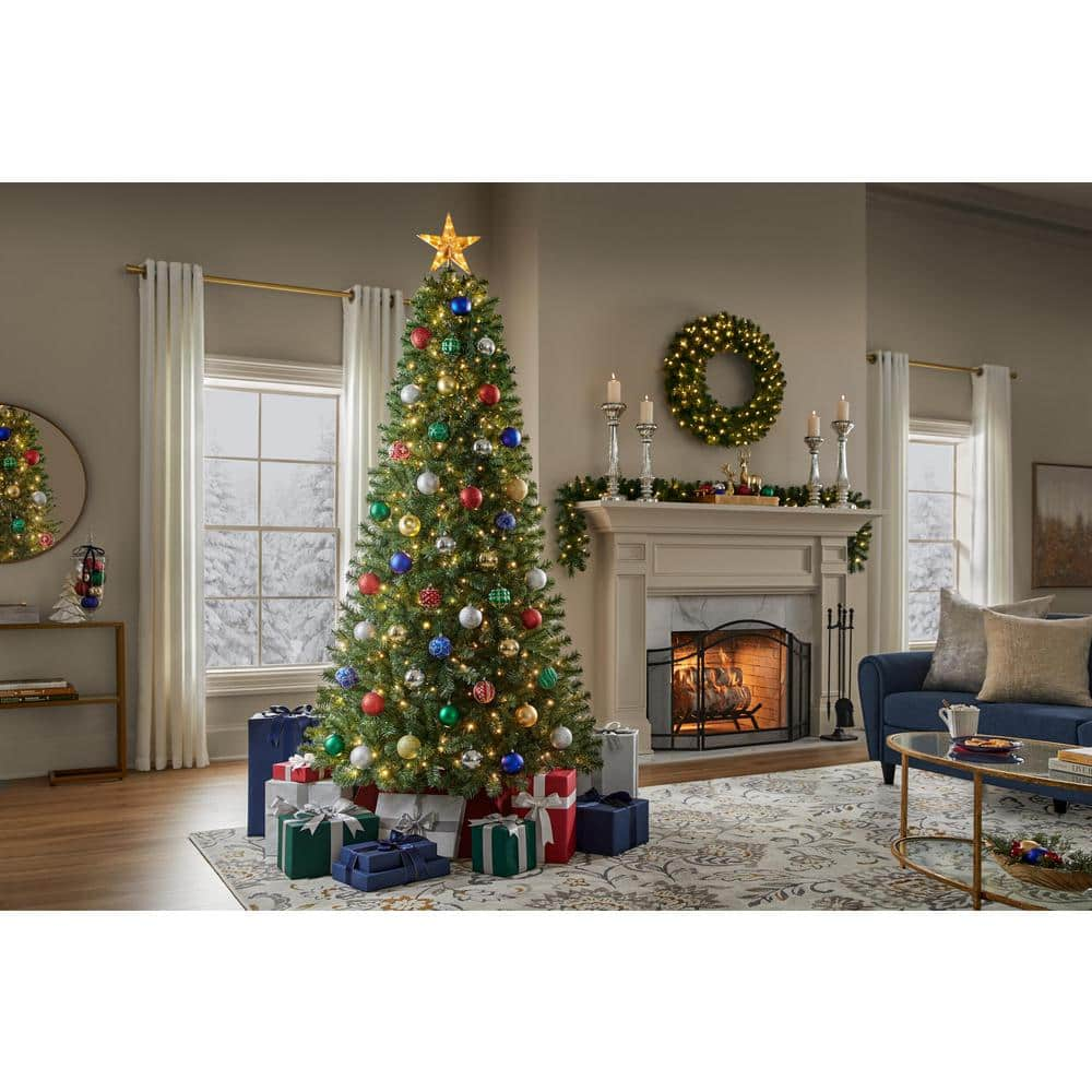 7.5 Ft. Pre-Lit LED Festive Pine Artificial Christmas Tree